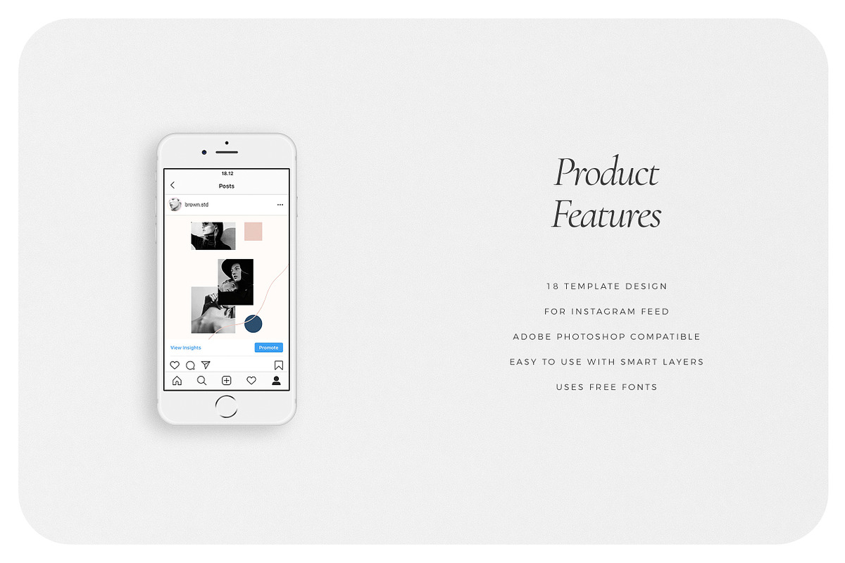 CELINE Instagram Feed, a Social Media Template by Aprilea (Photo 5 of 7)