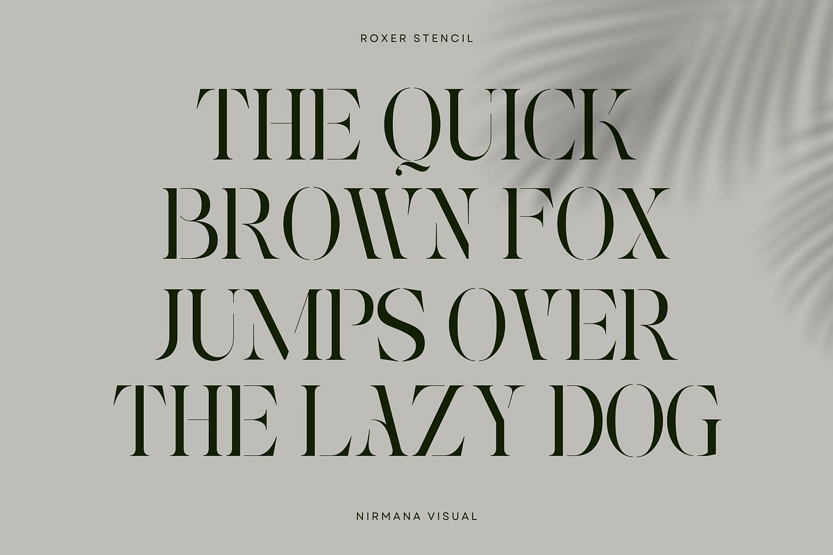 Roxer Stencil - Modern Serif Font, a Serif Font by Nirmana Visual (Photo 6 of 11)