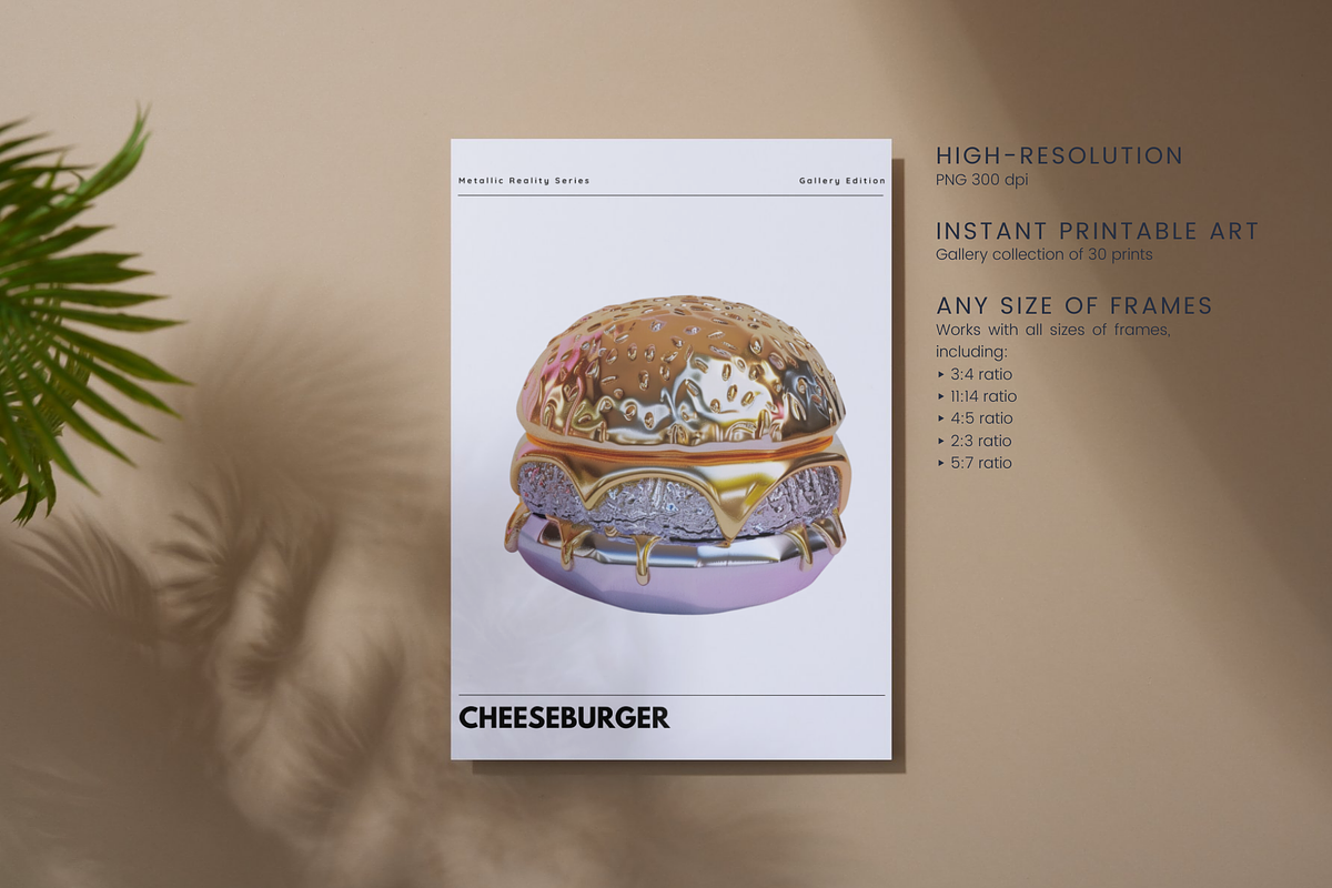 Metallic Holographic Art Prints Set, a Decorative Illustration by Artimind Studio (Photo 10 of 11)