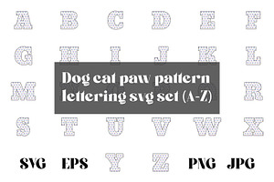 Keychain Dog Cat Paw Alphabet A-z PN