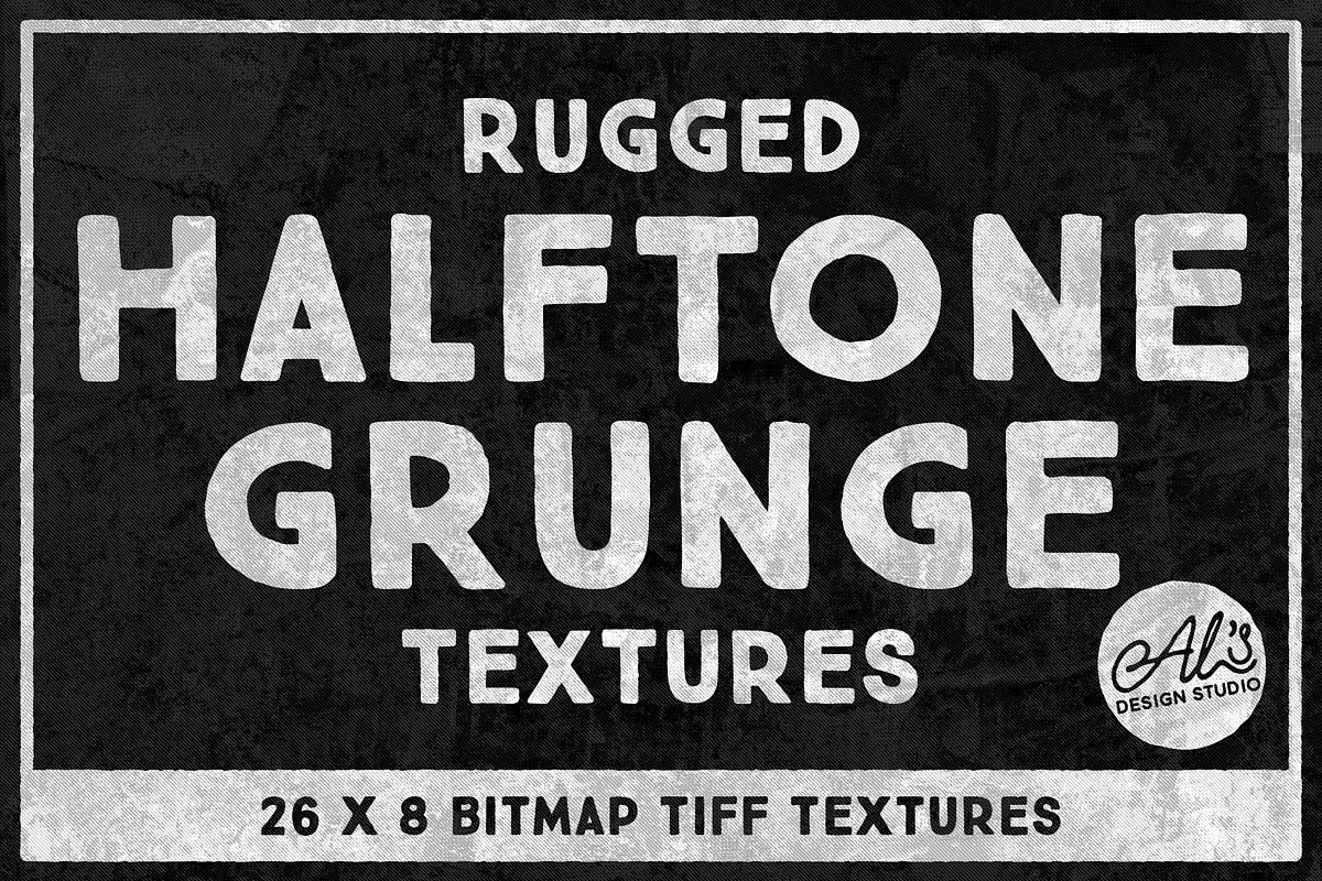 Rugged Halftone Grunge Textures, a Texture Graphic by AL's Design Studio (Photo 1 of 15)