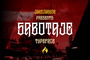 SABOTAJE, a Font by jakejarkor (Thumbnail 1 of 4)