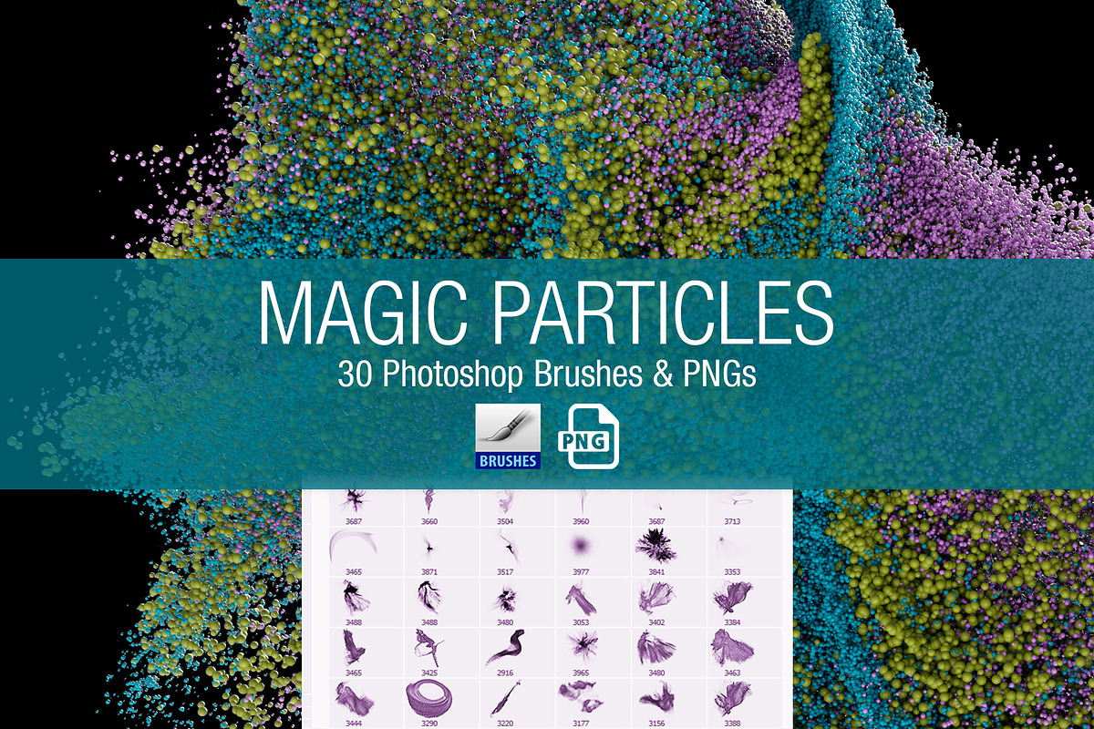 Magic Particles PS Brushes & PNGs, a Brush Add-On by Creative Graphics (Photo 5 of 6)
