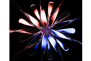 Neon glass flower shape with glowing, a Pattern Graphic by Marozhkastudio