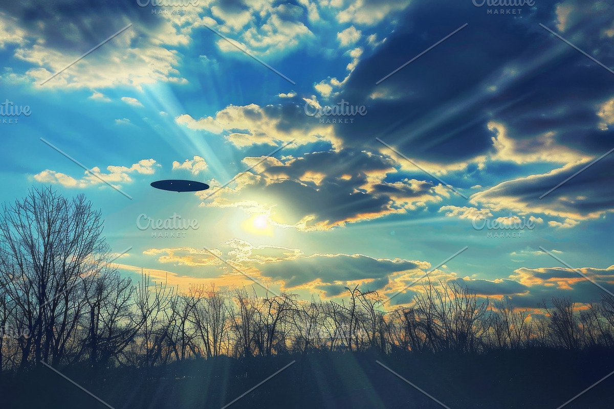 97 UFO objects flying in the sky, a Transportation Photo by Handmadefont (Photo 38 of 101)