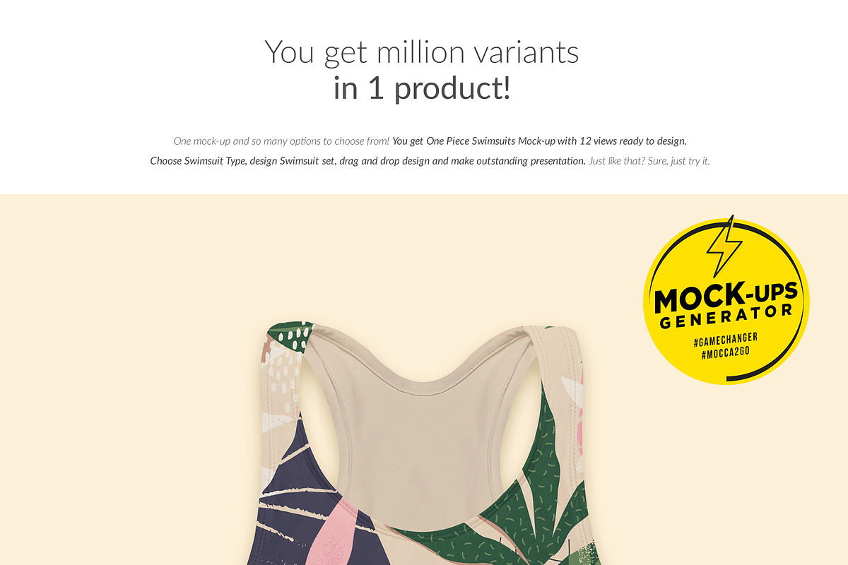 Mega Bundle Swimsuits 36x Mock-ups, a Print Template by Mocca Mockups Store (Photo 5 of 16)