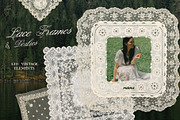 Vintage Lace Frames & Doilies, an Object Graphic by Purple (Thumbnail 1 of 14)