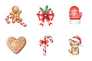 Happy Holidays Christmas Clipart PNG, an Illustration by SinaCreation (Thumbnail 3 of 7)