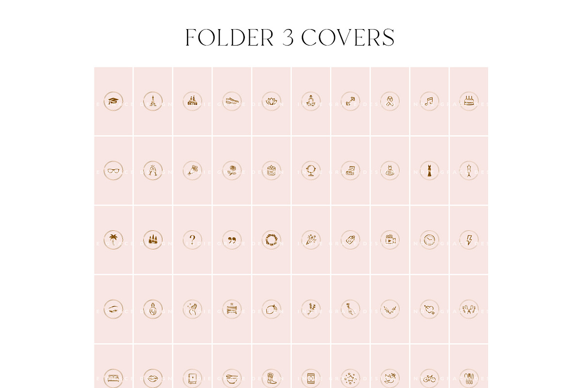 Pink & Bronze Instagram Story Covers, a Social Media Template by Indie Grace Design (Photo 4 of 7)