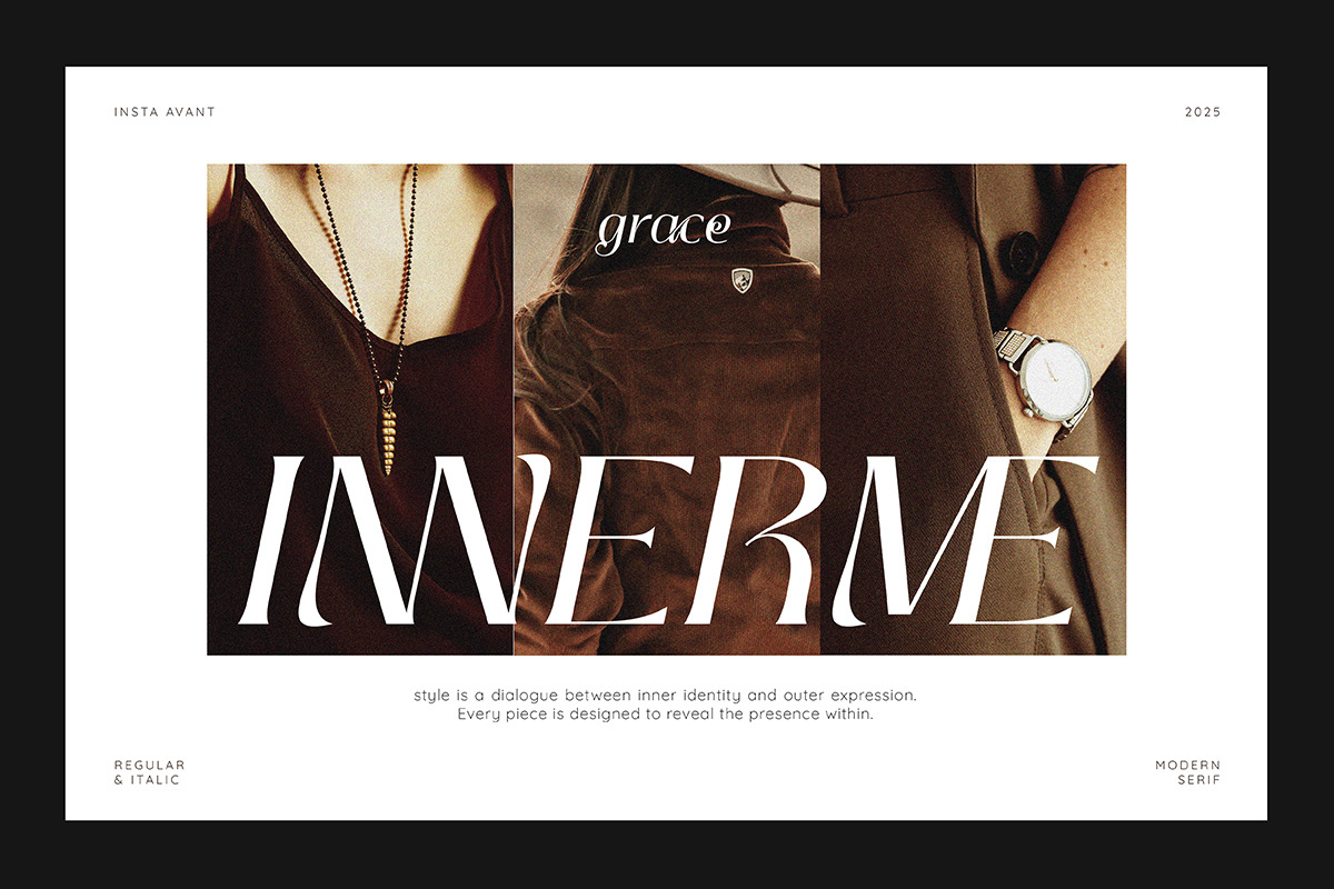 Insta Avant | Ligature Elegant Serif, a Serif Font by ClevUs (Photo 3 of 12)