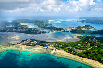 Aerial panoramic view of Palau with, a Nature Photo by Leonid Andronov