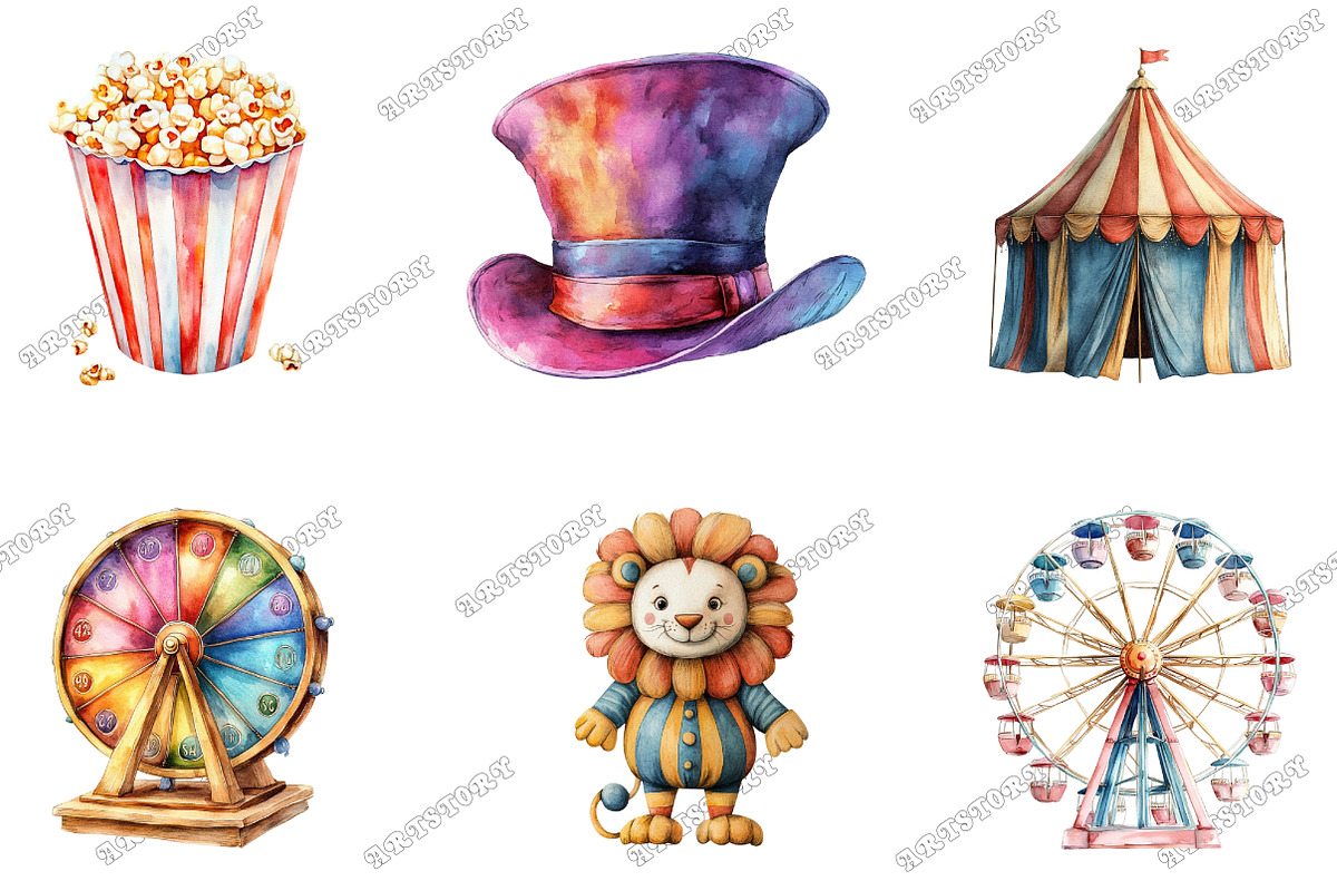 Cotton Candy Circus Pastel Carnival, an Illustration by designcity5 (Photo 3 of 5)