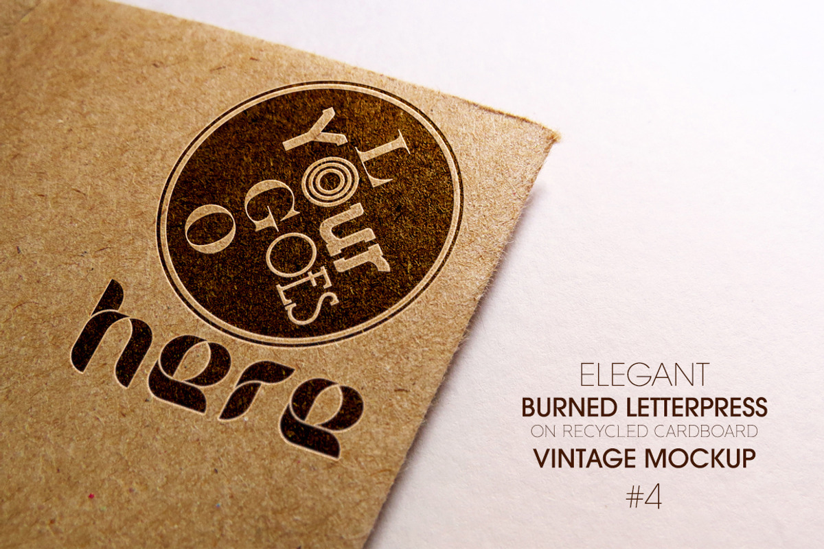 Elegant Burned Letterpress Mockup, a Mockup by LuisFaus (Photo 1 of 2)