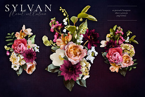 Sylvan Floral Clip Art Collection