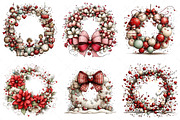 Whimsical Christmas Wreath Clipart, an Illustration by Craft Nest (Thumbnail 7 of 11)