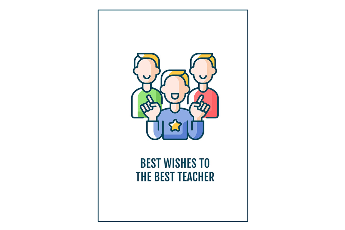 Best wishes to best teacher card, a Flyer Template by IMG Visuals