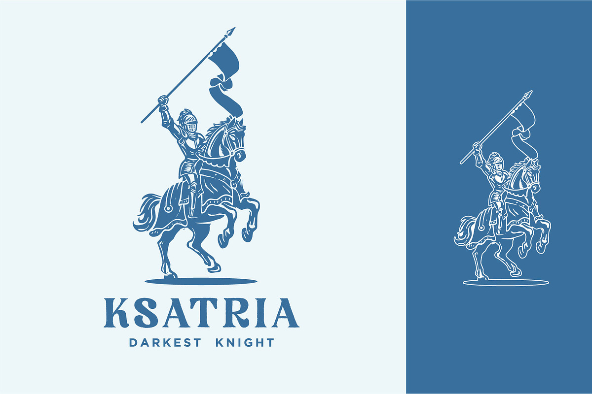 Vintage knight on horseback, a Branding & Logo Template by Vinsvectory (Photo 1 of 3)