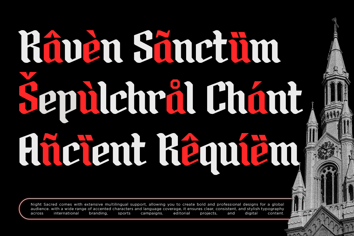 Night Sacred – Gothic Blackletter, a Blackletter Font by Say Studio (Photo 3 of 10)