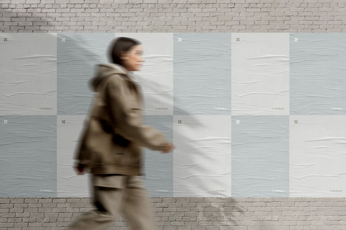 Street Poster Mockup on Brick Wall, an Advertising Mockup by Design Squad (Photo 3 of 3)