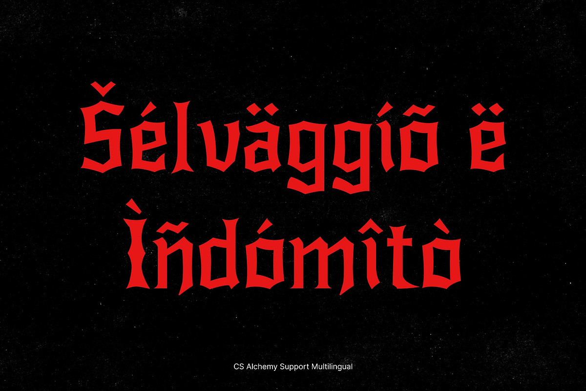 CS Alchemy – Black Metal Font, a Blackletter Font by Craft Supply Co. (Photo 5 of 8)