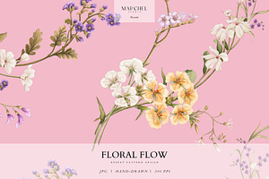 Floral Flow, Romantic Repeat Pattern