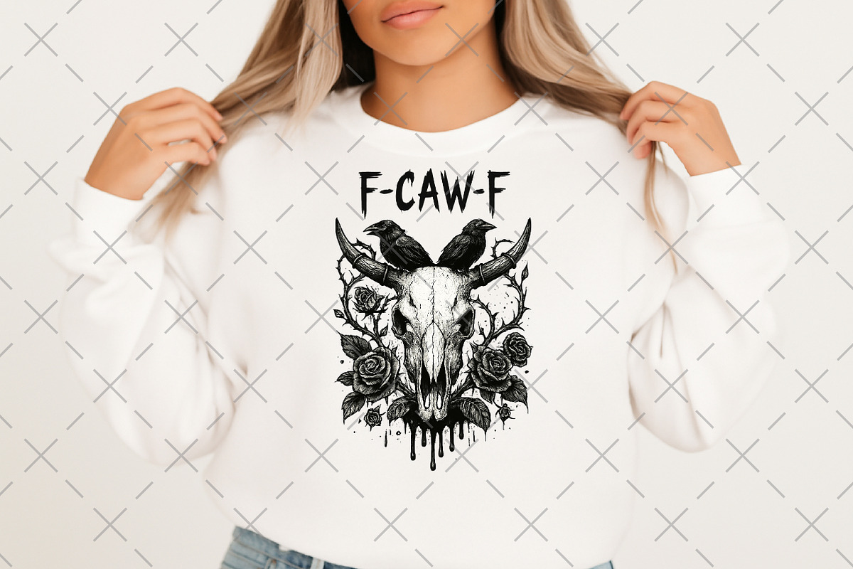 Crow Raven PNG, F-CAW-F, an Illustration by Craft Nest (Photo 2 of 5)