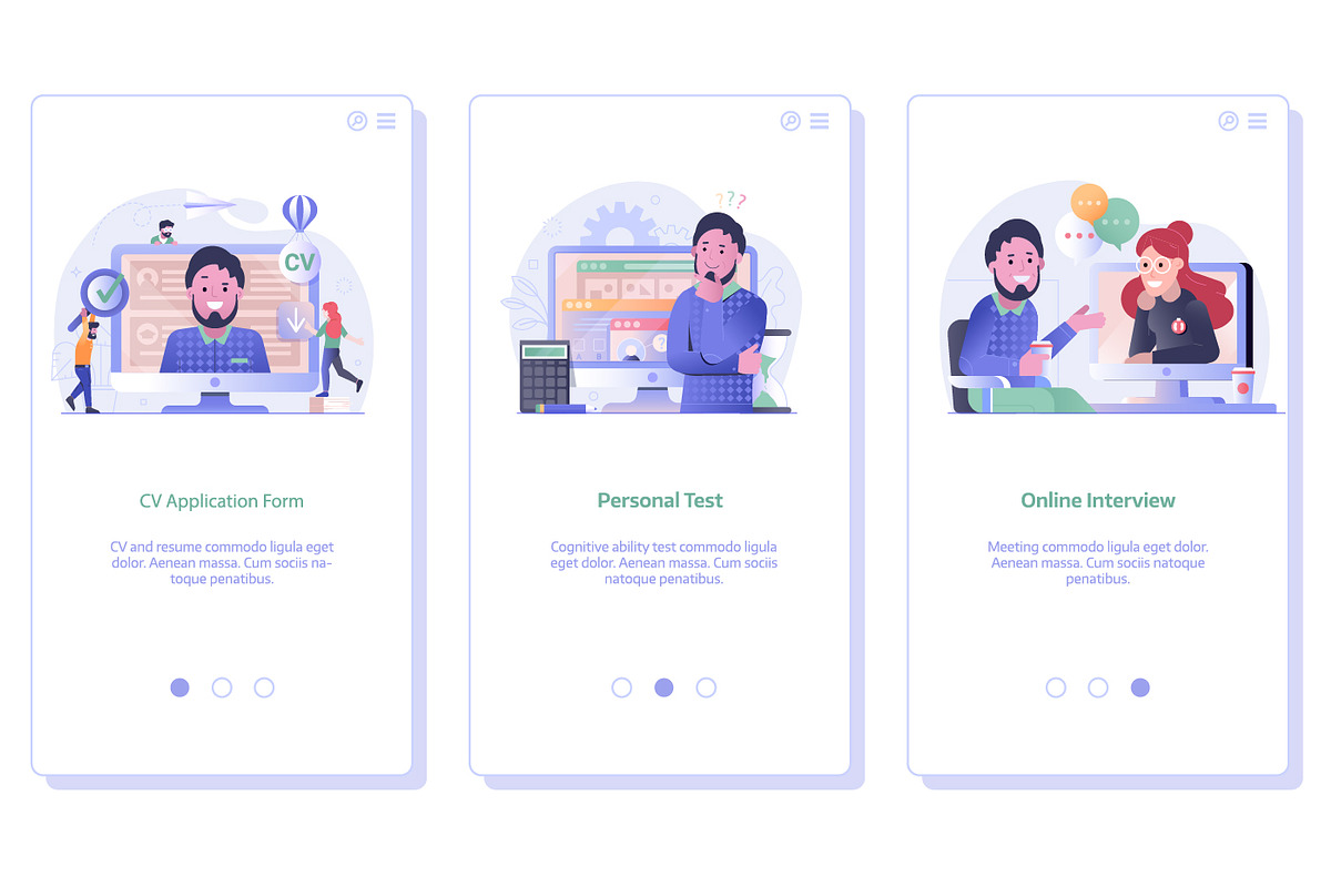 Job Search and Apply Illustrations, a Work Illustration by Alex Krugli (Photo 3 of 6)