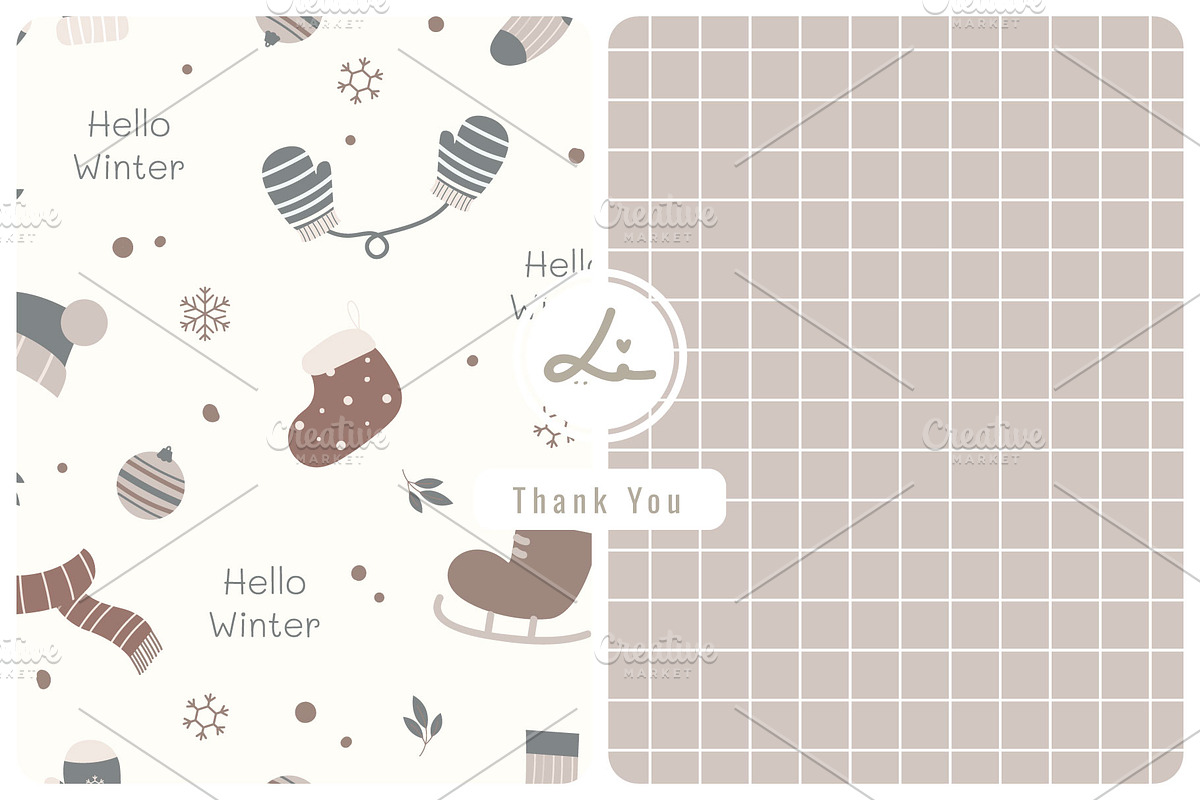 cozy winter christmas pattern, a Pattern Graphic by lindoet23 (Photo 1 of 3)