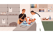 Pet treatment in vet clinic set, an Animal Illustration by Good Studio (Thumbnail 3 of 6)