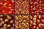 Red and Gold Ginkgo Digital Paper, a Pattern Graphic by designcity5 (Thumbnail 4 of 5)