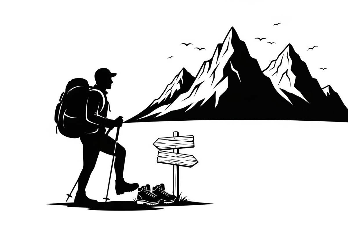 Hiking Adventure Silhouette Bundle, an Illustration by yasushie (Photo 2 of 51)