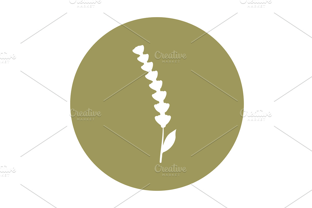 White cutout lavender flower on a, an Object Illustration by okskukuruza