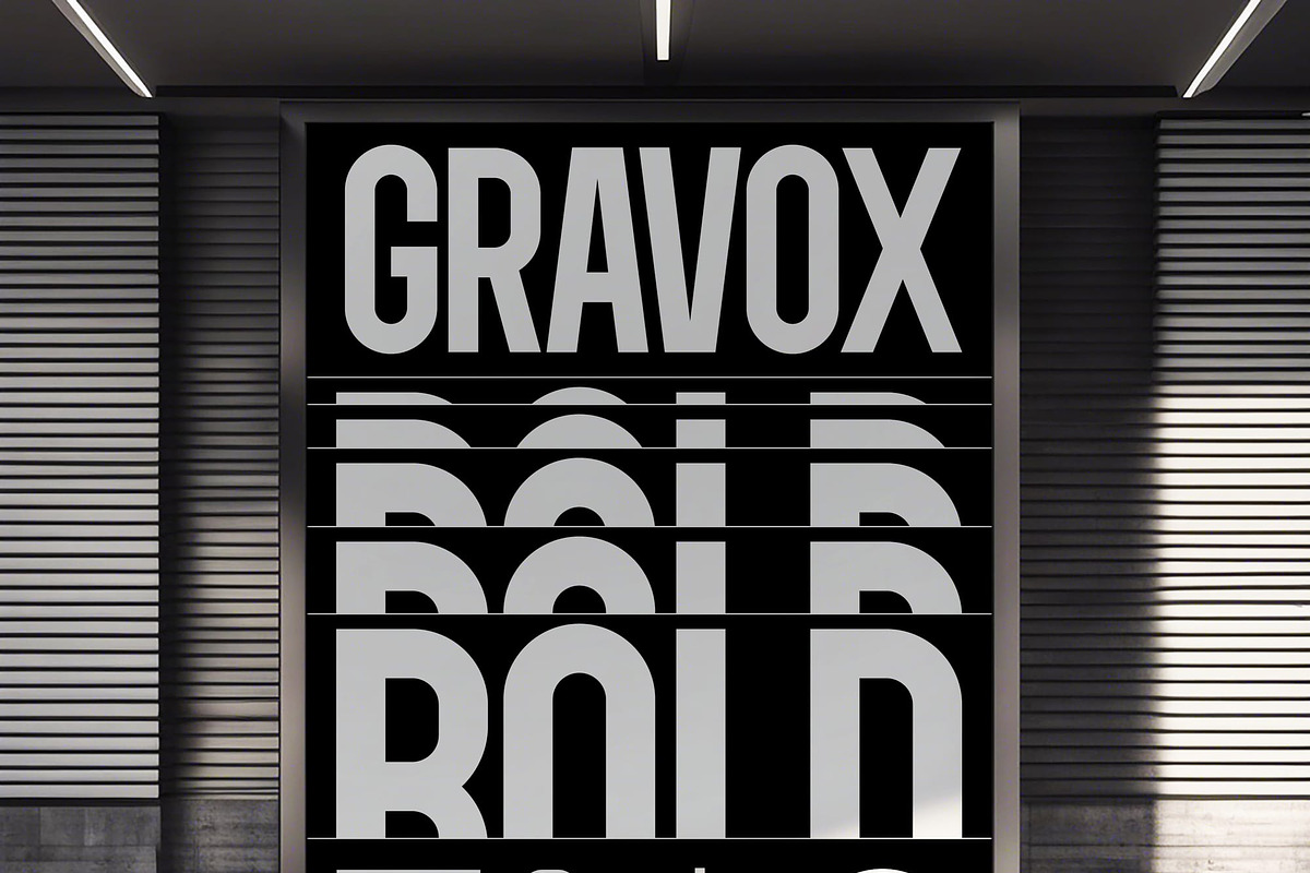 Gravox, a Sans Serif Font by Lemockup (Photo 3 of 12)