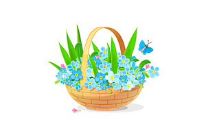 Vector Cartoon Flowers Clip Art