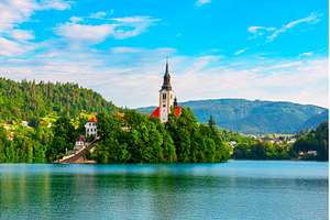 Lake Bled, Slovenia in spring, an Architecture Photo by Nature and travel