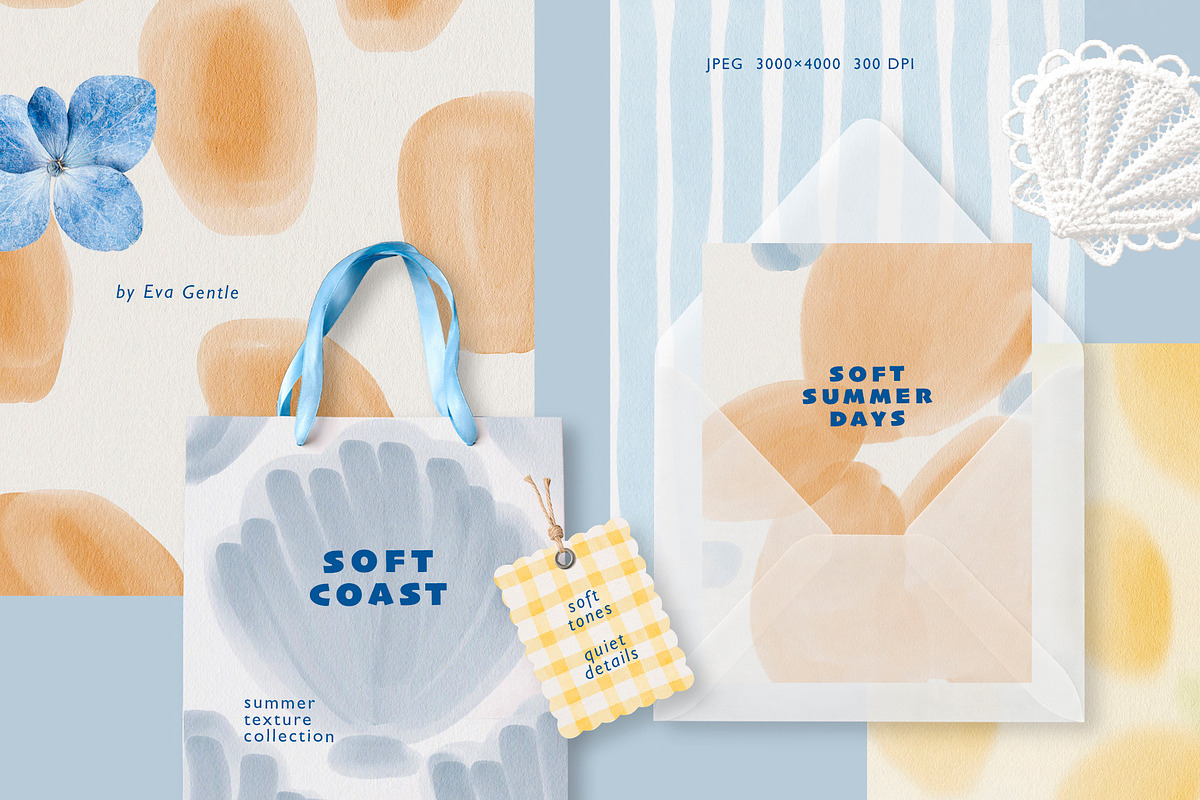Soft Coast Watercolor Backgrounds, a Background Graphic by Eva Gentle (Photo 2 of 10)