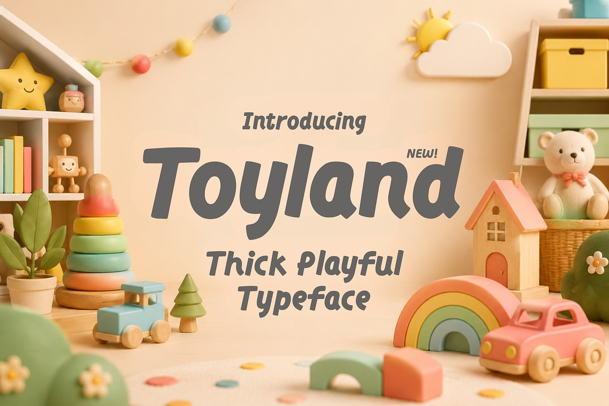 Toyland - Playful Rounded Kids Font, a Sans Serif Font by HipFonts (Photo 1 of 12)