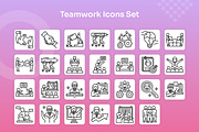 Teamwork Icons Set - Line, an Outline Icon by Kmg Design (Thumbnail 2 of 2)