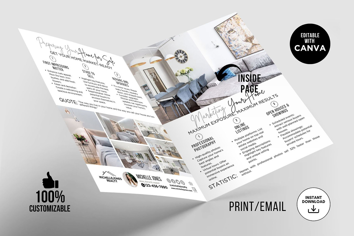 Home Seller Guide Brochure, a Brochure Template by CreativeVinesStore (Photo 4 of 7)