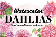 Watercolor Dahlia Kit, an Illustration by Instinct Design Co (Thumbnail 1 of 2)
