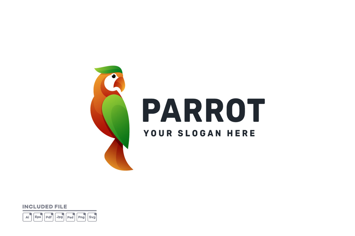 Parrot Gradient Logo Vector, a Branding & Logo Template by yuanesei