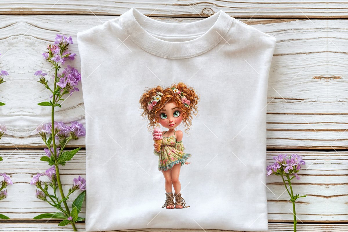 Whimsical Summer Beach Girl Clipart, an Illustration by OK Design (Photo 5 of 6)