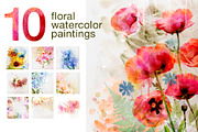 10 Floral watercolor posters, a Decorative Illustration by Anna Guz's Store (Thumbnail 1 of 12)