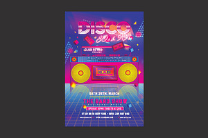 Disco Party Flyer, a Flyer Template by DSGraphicDesign