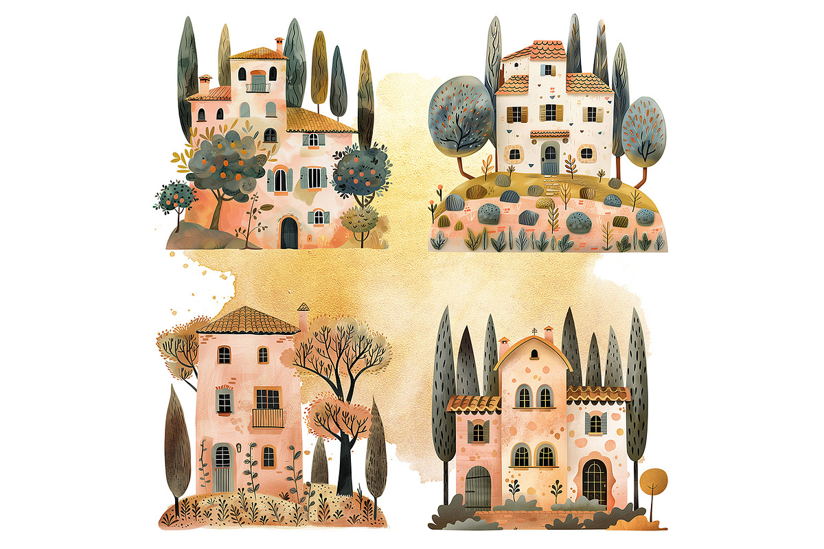 Life In Italy Clipart Set, a Decorative Illustration by The Dutch Lady Designs (Photo 5 of 7)