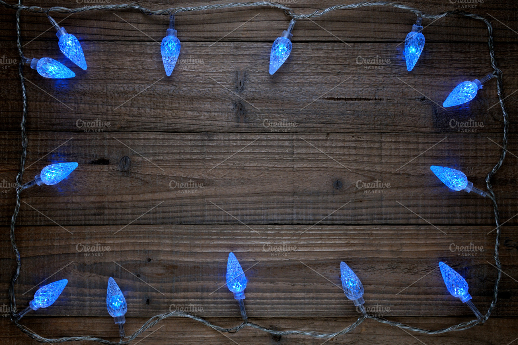 Frame of christmas lights