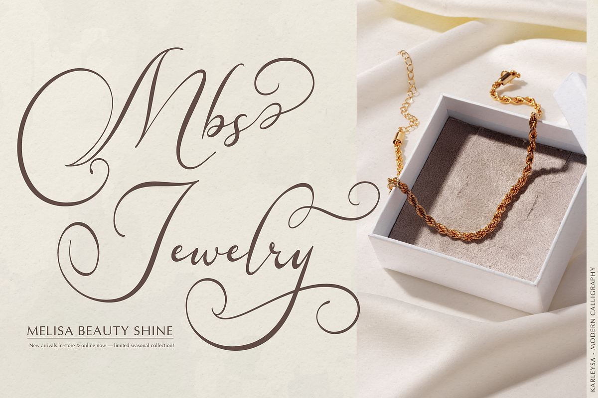 Karleysa | Modern Calligraphy, a Script Font by Denustudios (Photo 9 of 12)
