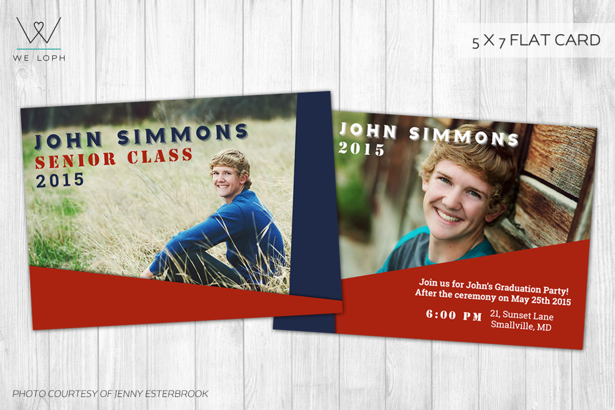 Senior Boy Graduation card template, a Card Template by We♡Loph