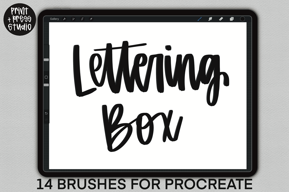Lettering Box for Procreate, a Brushes & More by Avery Burke Creative (Photo 1 of 3)