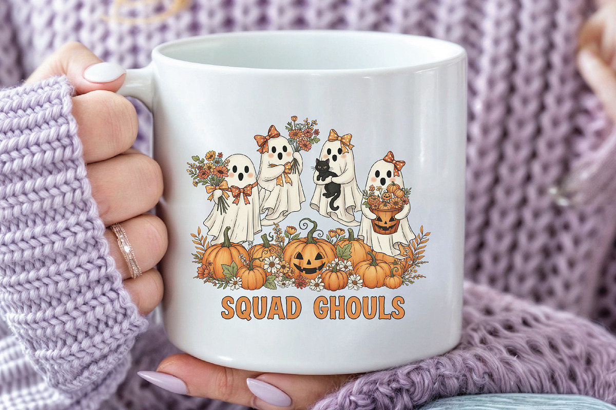 Squad Ghouls Girly Halloween Fall, an Illustration by CraftArtStudio (Photo 3 of 4)